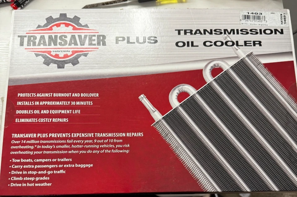 Hayden Transaver Plus Transmission Oil Cooler 1403 – Universal Fit, New in Box - Image 1 of 4