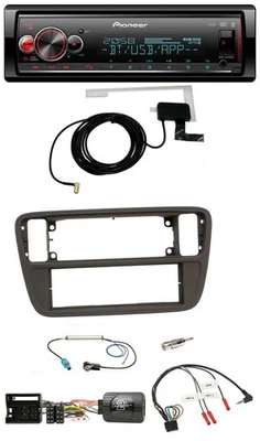 Pioneer Bluetooth DAB USB Lenkrad Autoradio für VW Up AA AAN 11-16 schwarz - Bild 1 von 4