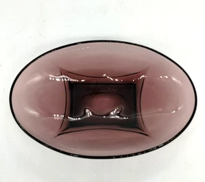 Vintage Hazel Atlas Moroccan Amethyst Oval Glass Bowl Colony Pattern - Picture 1 of 3