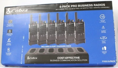 Cobra Pro Business Radios With 6-Port Charging Dock (PX655-BCH6) - Image 1 of 3