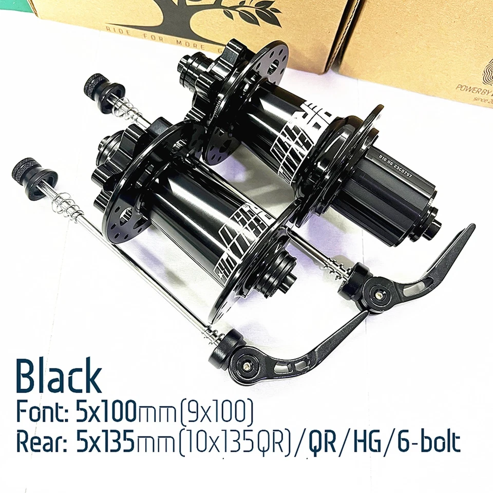 Replace for Koozer XM490 PRO MTB Hub Quick Release 32H,5x100mm/ 5x135mm, Black - Image 1 of 4