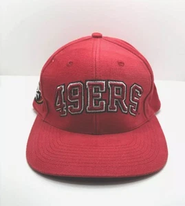 San Francisco 49ers Red White & Black Snap Cap Hat NWT VTG - Picture 1 of 7
