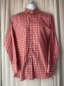Camicia Bonobos uomo 15,5/33 rossa sartoriale slim fit antirughe check manica lunga - Foto 1 di 9