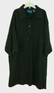 Towncraft Polo Shirt Men's Size MT/ ML Solid Black Short Sleeve Cotton Blend - Picture 1 of 12