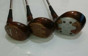 Juego de palos de golf PowerBilt laminentes HB Woods 1 3 5 eje de acero duro - Imagen 1 de 5