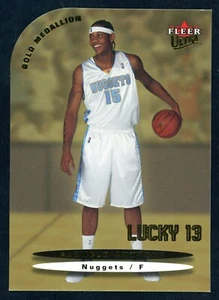 2003-04 Fleer Ultra Lucky 13 Carmelo Anthony #173 Gold Medallion (RC) Rookie - Imagen 1 de 2