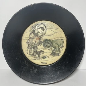 Rare Alaska Art Elizabeth Irwin Collectors Plate Signed Alaskan Natives Eskimo - Picture 1 of 12