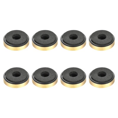 UXCELL 8 Pcs D30xH8mm Plastic Anti-Vibration Base Pad Stand for Speaker HiFi Gold Tone