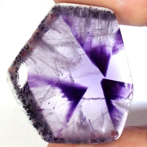 Natural Purple AMETHYST 60.15CTS 35x38x5mm Translucent Slice Fancy Cab Gemstone - Picture 1 of 7