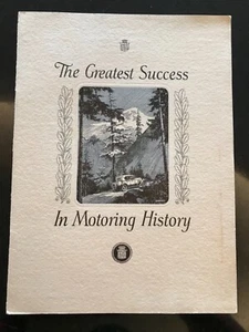 1920s Cadillac The Greatest Success In Motoring History sales prospekt booklet  - Bild 1 von 6