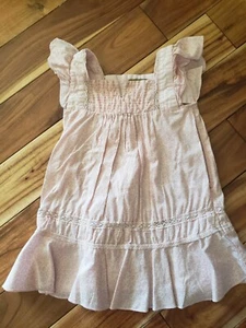 TROIZENFANTS girls SZ 18 m PINK with floral crochet trim boutique dress Toddler - Picture 1 of 4