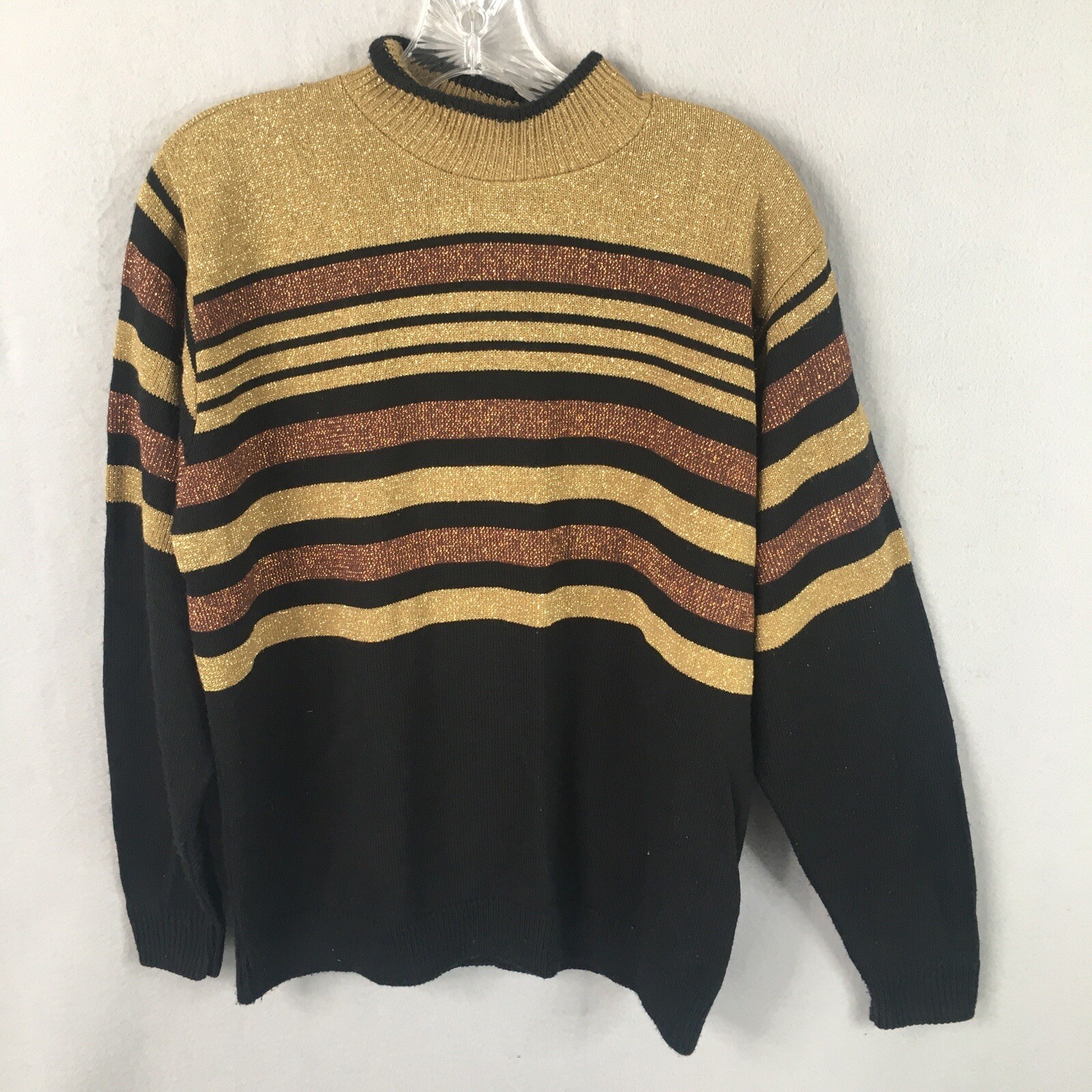 Metallic Gold Shimmer Sweater 