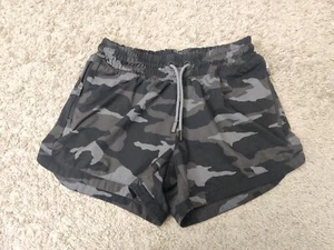 Athleta Girl Short Sports running training camo gray/black Sz XL/14 - Picture 1 of 8