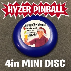 FELIZ CERVEZA DE NAVIDAD 4 pulgadas disco mini marcador de golf divertido lil frisbee INNOVA - Imagen 1 de 2