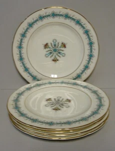 Coalport GENEVA (A FORMA DI ATENA) Piccoli piatti per insalata AQUA SET DI ALTRI CINQUE QUI - Foto 1 di 3