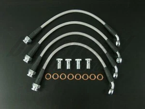 Techna-Fit Stainless Steel Braided Brake Lines 1988-1992 Chevrolet Corvette C4 - Picture 1 of 6