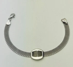 Danecraft Tarnish Free 925 Sterling Silver Mesh Link Bracelet 7 1/2” - Picture 1 of 6