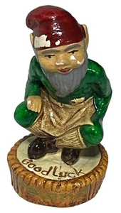Shannon Republic of Ireland Vintage 3” Ceramic Figurine Gnome Leprechaun Elf - Picture 1 of 11
