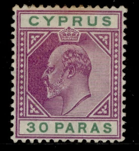 CHIPRIOTA SG63a, 30pa violeta y verde, M COMO NUEVO. Cat £27. - Imagen 1 de 1