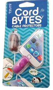 NEW Tzumi Cord Bytes Cable Protectors iBYTE Pack of 2 Puppy Hippopotamus Animal - Photo 1 sur 6