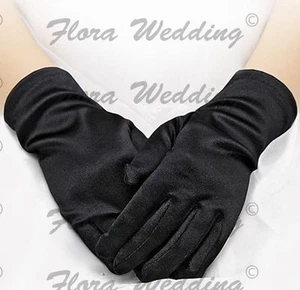 Girl's Satin Wrist Length Glove Communion/Christening/Confirmation/Pageant/Dance - Picture 1 of 7