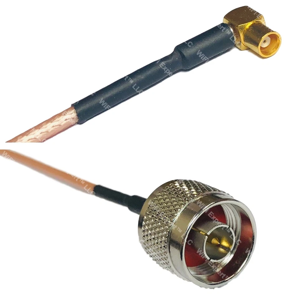 RG316 MCX FEMALE ANGLE to N MALE RF Cable Rapid-SHIP LOT - Image 1 of 1