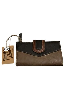 Tony Lama Women Wallet Three Tone Brown Magnetic Snap Credit Card Bifold New - Picture 1 of 7