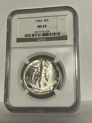 1944 Walking Liberty Half Dollar MS-65 NGC - Image 1 of 2