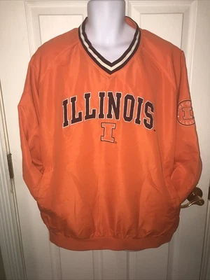 De Colección Illinois Fighting Illini NCAA Chaquetas Cortavientos XL Naranja Equipo Ropa Foto 1 de 4