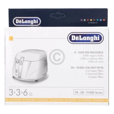 Filterset DeLonghi 5525101500 Fettfilter Kohlefilter Frittierölfilter für Fritte - Bild 1 von 2