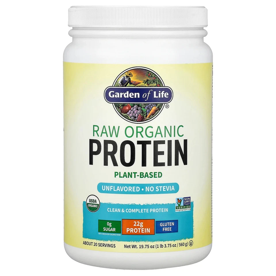 Garden of Life,RAW Organic Protein,Organic Plant Formula, Unflavored,1.25 lbs, - Image 1 of 2