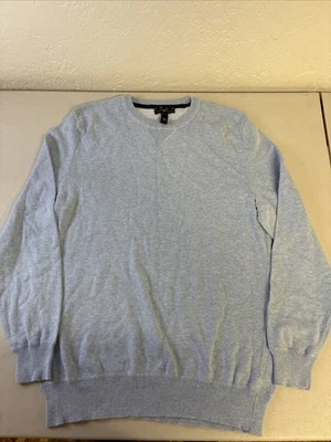 Club Room Luxury 100% Cotton Mens Size S Long Sleeve Sweater Light Blue Crew - Image 1 of 4