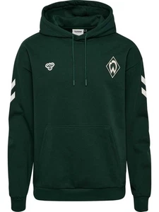 Hummel Werder Bremen Travel Kapuzensweatshirt grün SVW Travel Sweat Hoodie M-5XL - Picture 1 of 4