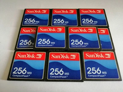 10PCS Sandisk 256MB Compact Flash Card 256MB CF Memory card SDCFJ/SDCFB - Image 1 of 4