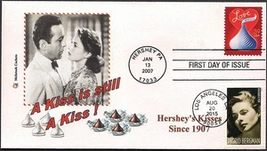 #5012 Ingrid Bergman/Kiss doble FDC-Cachets McIntosh - Imagen 1 de 1