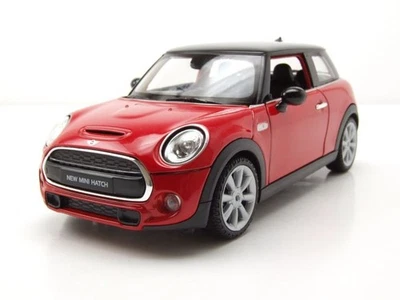BMW Mini Cooper Hatch 2015 rot schwarz Modellauto 1:24 Welly - Bild 1 von 4