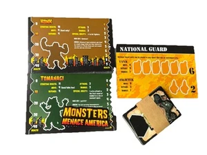 Monsters Menace America - Miniature 2-Player Version - Complete with Pieces - Picture 1 of 5