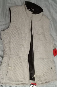 Brand new with tags weatherproof beige lined quilted coat with pockets women, M - Picture 1 of 10