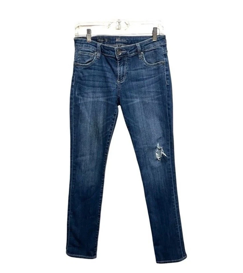 Jeans Kut From The Kloth para mujer talla 2 Boyfriend azul desgastado Foto 1 de 4