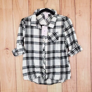 Tommy Bahama Girls Button Up Shirt Sz 12 Roll Up Sleeve Kids NEW NWT - Picture 1 of 9