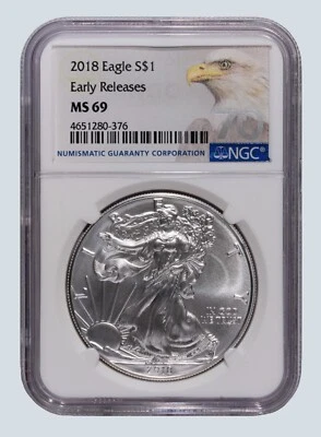 BUY 2 or MORE Get 5% OFF - Uncirculated 2018 Early Releases ASE MS 69 - Image 1 of 2