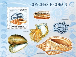Cáscaras y corales vida marina mar Guinea-Bissau 2009 Mi. Bl.731 # GB9603b - Imagen 1 de 1