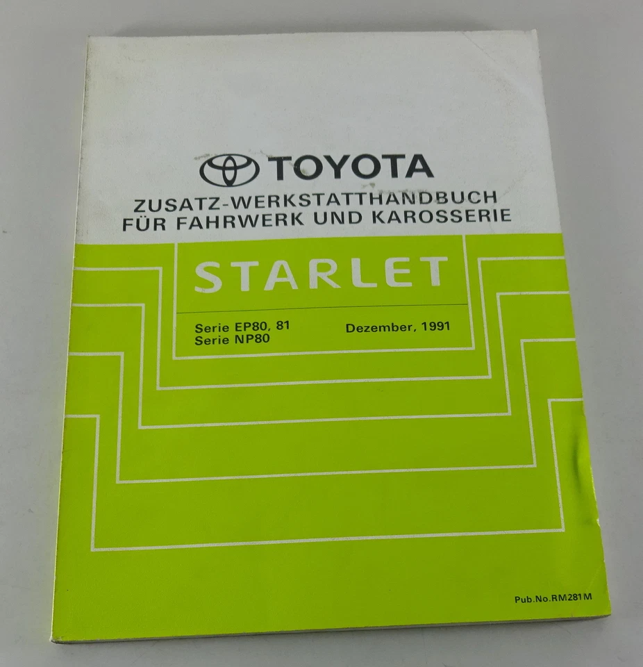 Manuale Officina Toyota Starlet Supplemento Stand 12/1991 - Immagine 1 di 1