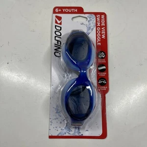 Dolfino Latex Free Wide View Swim Goggles with UV Protection youth 6+ Ages - Picture 1 of 3