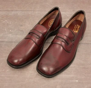 Men's VTG NOS 70s Brown Cole-Haan V Cleat Loafers Sz 12 1970s Disco Shoes - Picture 1 of 9