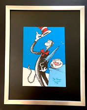 DR. SEUSS + SIGNED " CAT IN THE HAT " PRINT FRAMED + BUY IT NOW!