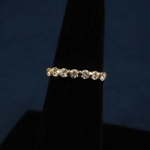 Stunning 14k Solid Yellow Gold 6 Stone Diamond Ring - Free Shipping USA - Picture 1 of 9