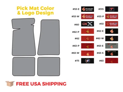 FITS 1984-1987 Buick Regal Grand National Floor Mat 4pc Cutpile Foto 1 de 3