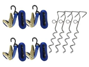 Kit de amarre de toldo para caravana (autocaravana universal sobre techo Storm Strops) - Imagen 1 de 8