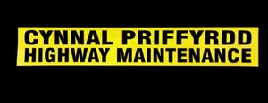Budget Bilingual Highway Maintenance Non Reflective Sticker small - Picture 1 of 1
